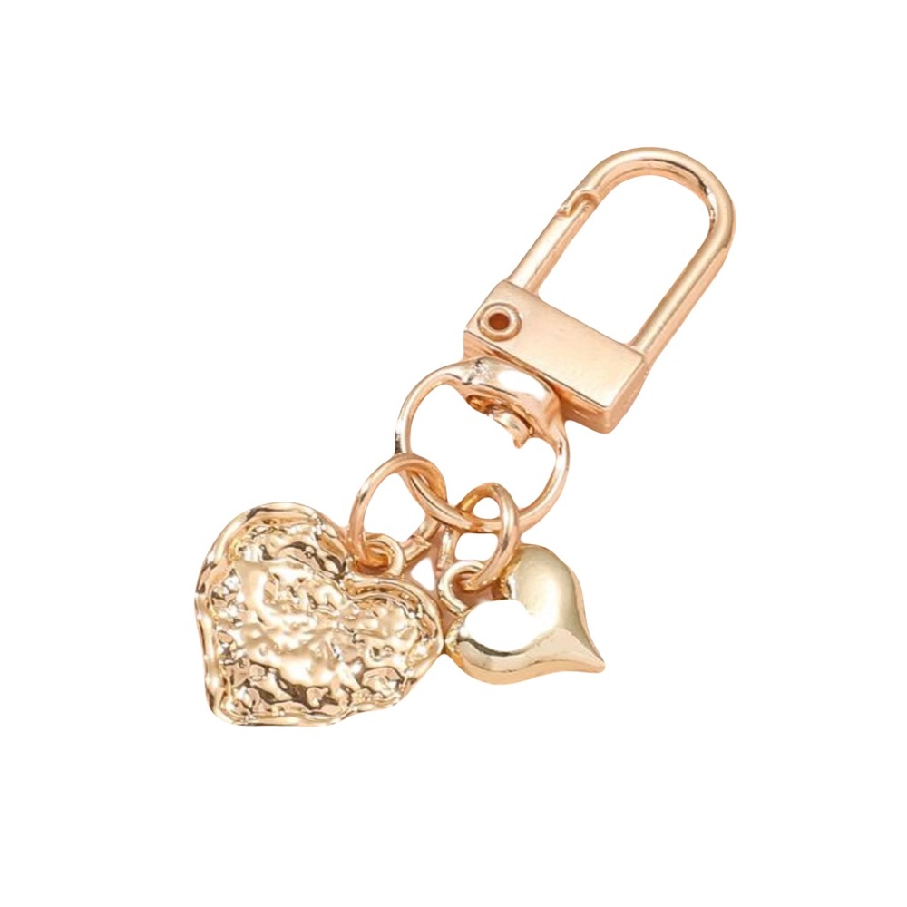 Gold Heart Keychain Accessory